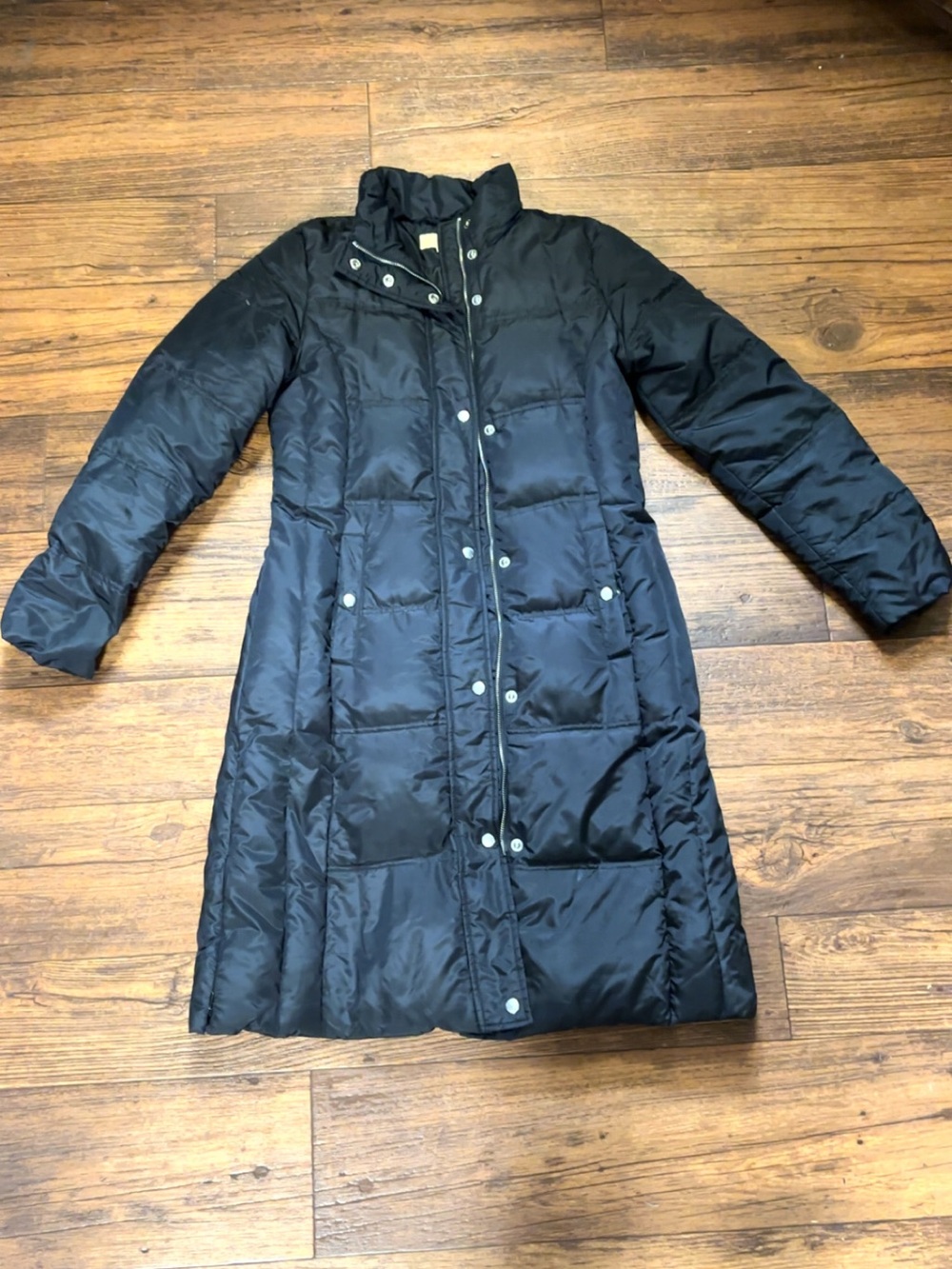 Michael Kors Black Long Quilted Puffer Coat